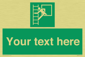 Custom Emergency Escape Ladder Sign